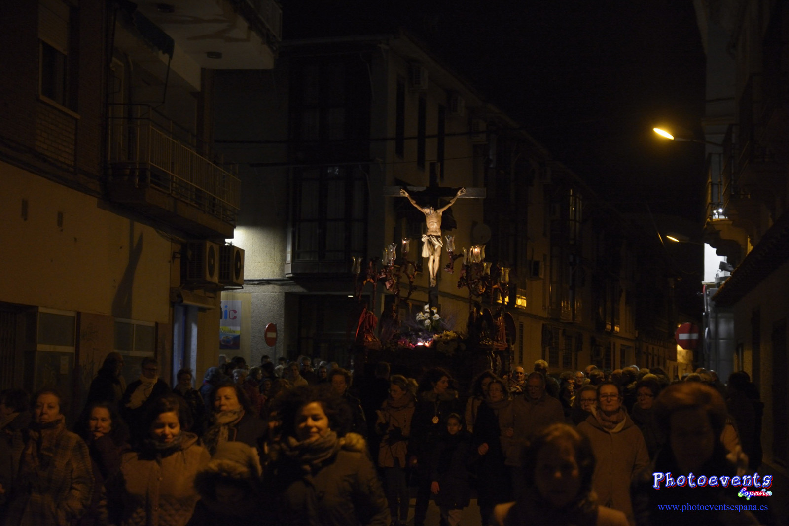 Viacrucis Nocturno de Penitencia 2018 en Manzanares, Ciudad Real  