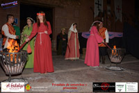 Fotografías del prendido y procesion de las antorchasla con motivo de las IV Jornadas Medievales de Manzanares, Ciudad Real , España 