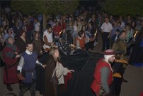 Procesion de las antorchas y sepelio de del Rey Pedro I Procesión de las antorchas,durante las XLII Recreaccion hirtórico medievales de Montiel, Ciudad Real, España2016
